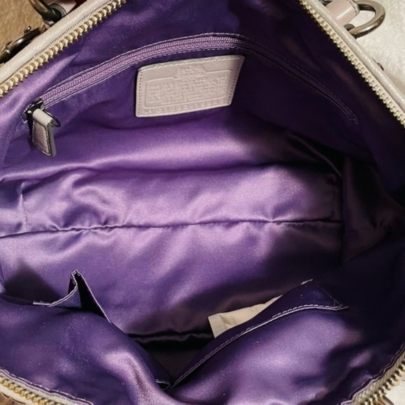 Coach Sophia Madison No 15947 Parchment Gathered Leather Satchel - Picture 6 of 8